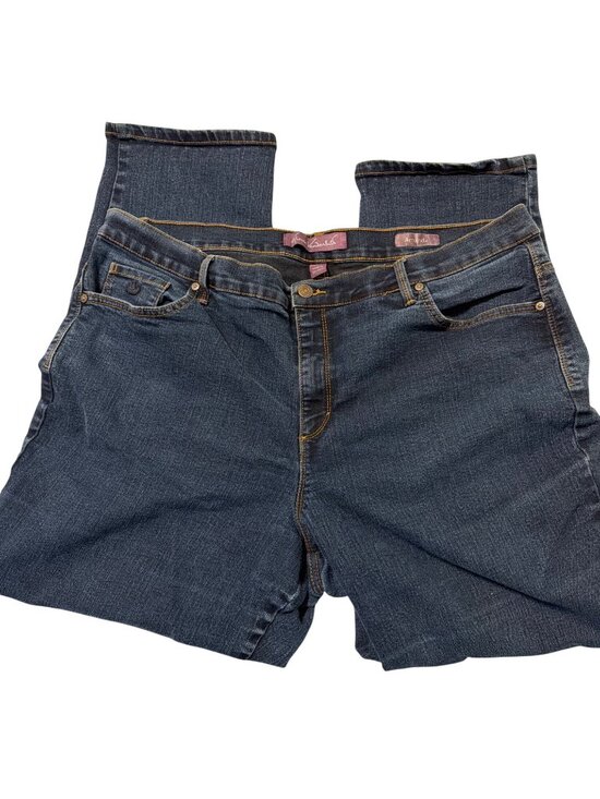 Gloria Vanderbilt Denim - Gloria Vanderbilt Amanda Plus Size 20W Blue Denim Jeans Straight Leg High Rise